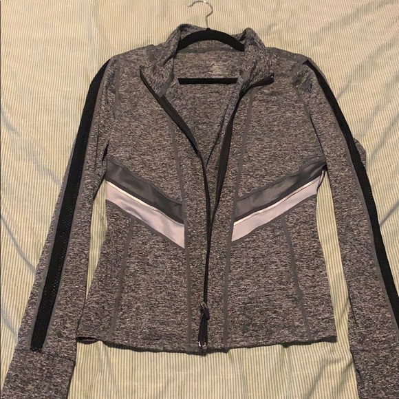 Grey Long Sleeve Workout Sweater - Picture 1 of 3